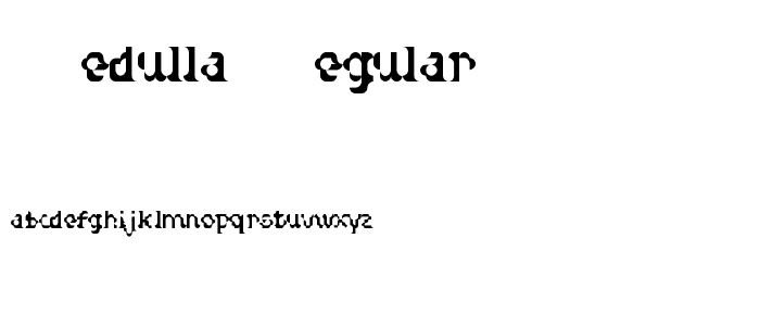 Medulla Regular font